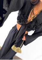 Compleu Cămașă i Pantaloni wide leg La Milla Remembers Everything ciocolatiu