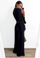 Compleu Cămașă i Pantaloni wide leg La Milla Remembers Everything ciocolatiu