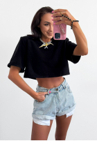 Krótki Tricou Basic Rush negru
