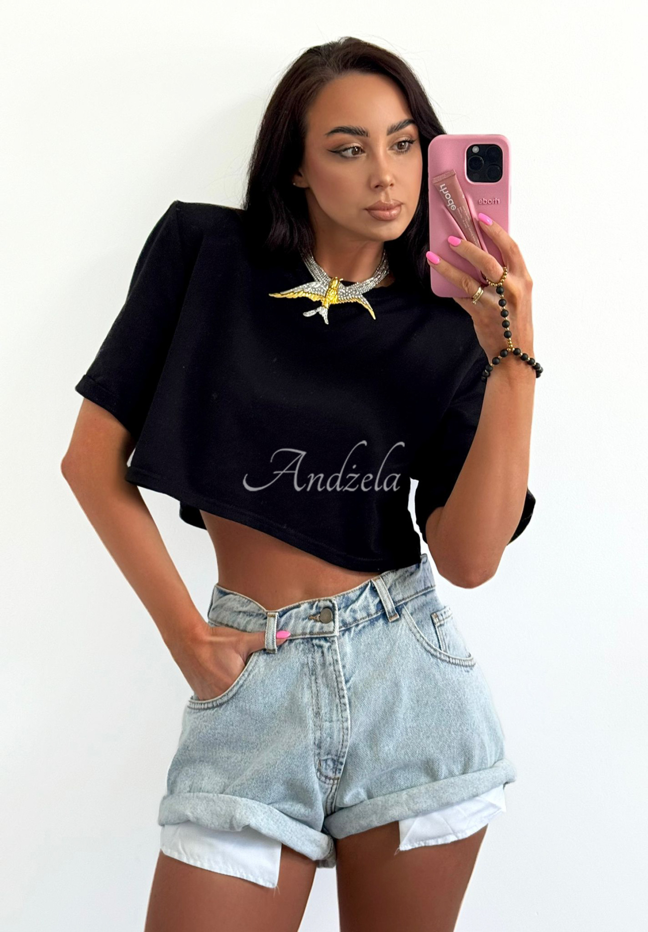 Tricou scurt din viscoză La Milla Basic Rush