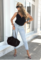 Top  na ramiączkach Braidy Twirls negru
