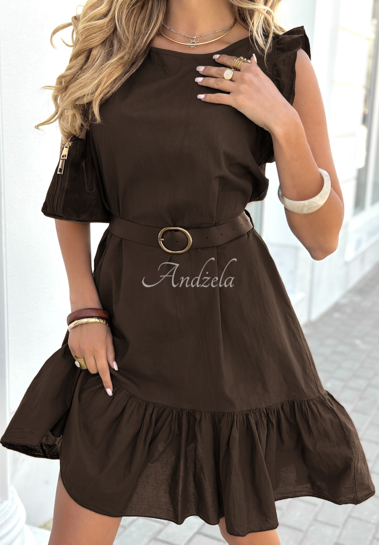 Rochie cu volănașe și curea Ready For This