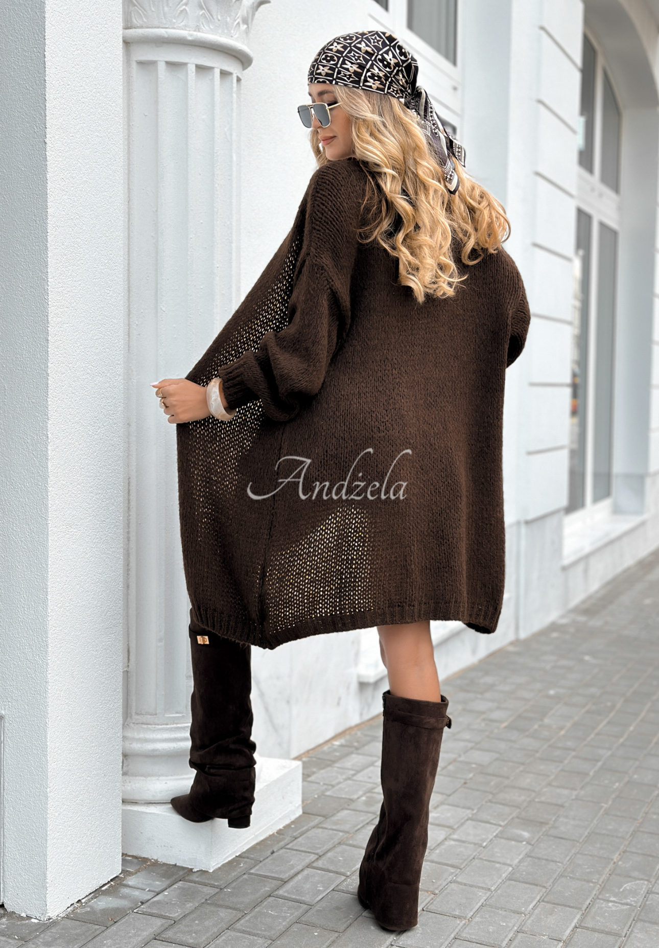 Cardigan lung tricotat Bueno