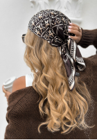 Eșarfă cu modele Little Details negru