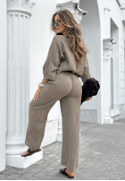 Compleu Bluză i Pantaloni wide leg Telling You mokka