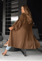 Długi Cardigan oversize Lincoln Park ciocolatiu