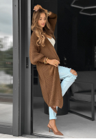 Długi Cardigan oversize Lincoln Park ciocolatiu