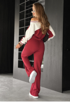 Compleu Hanorac i Pantaloni Moment To Think burgundowy