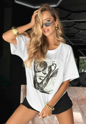 Tricou scurt cu imprimeu Sunglasses