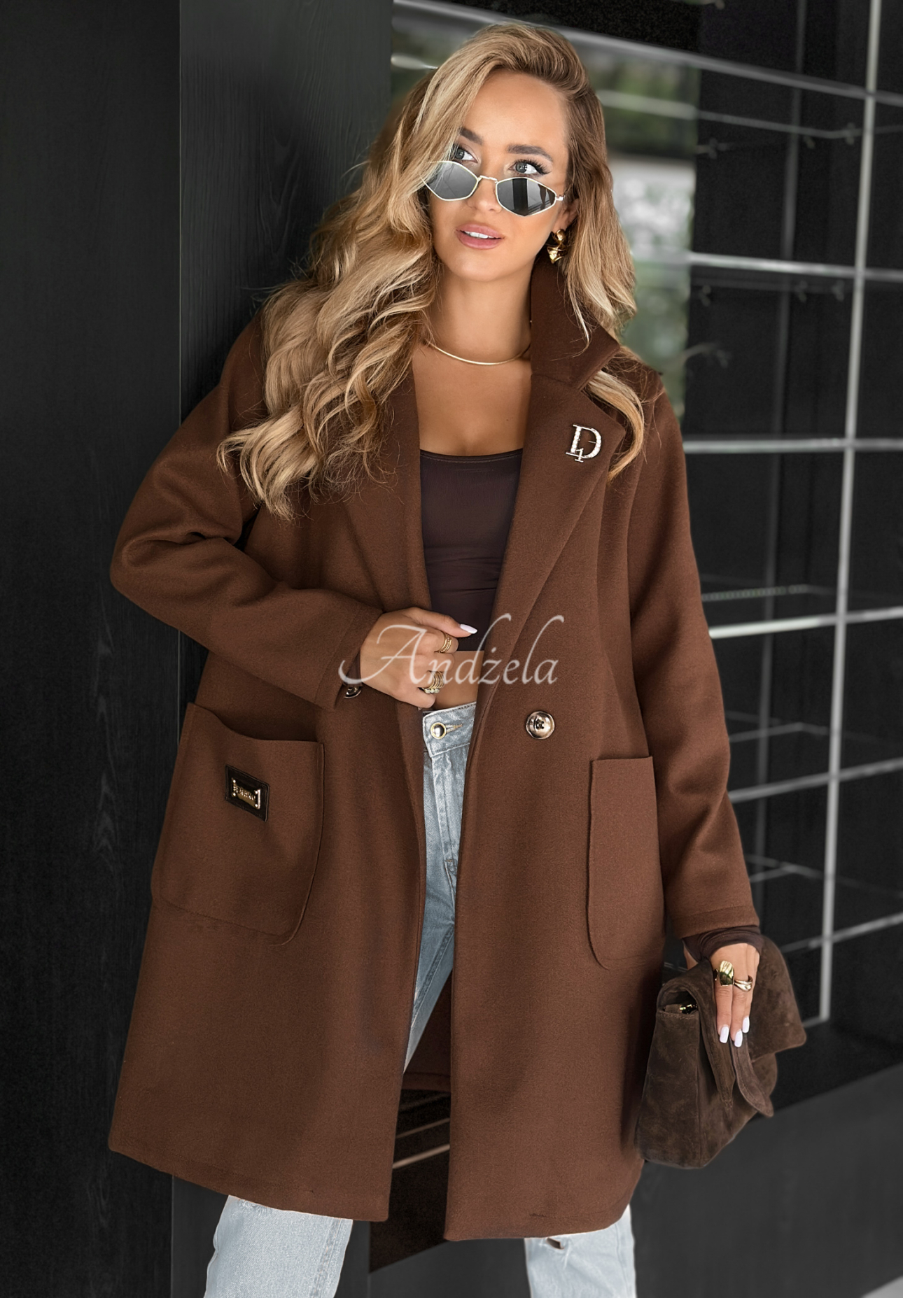 Pardesiu oversize cu guler Find Your Peace