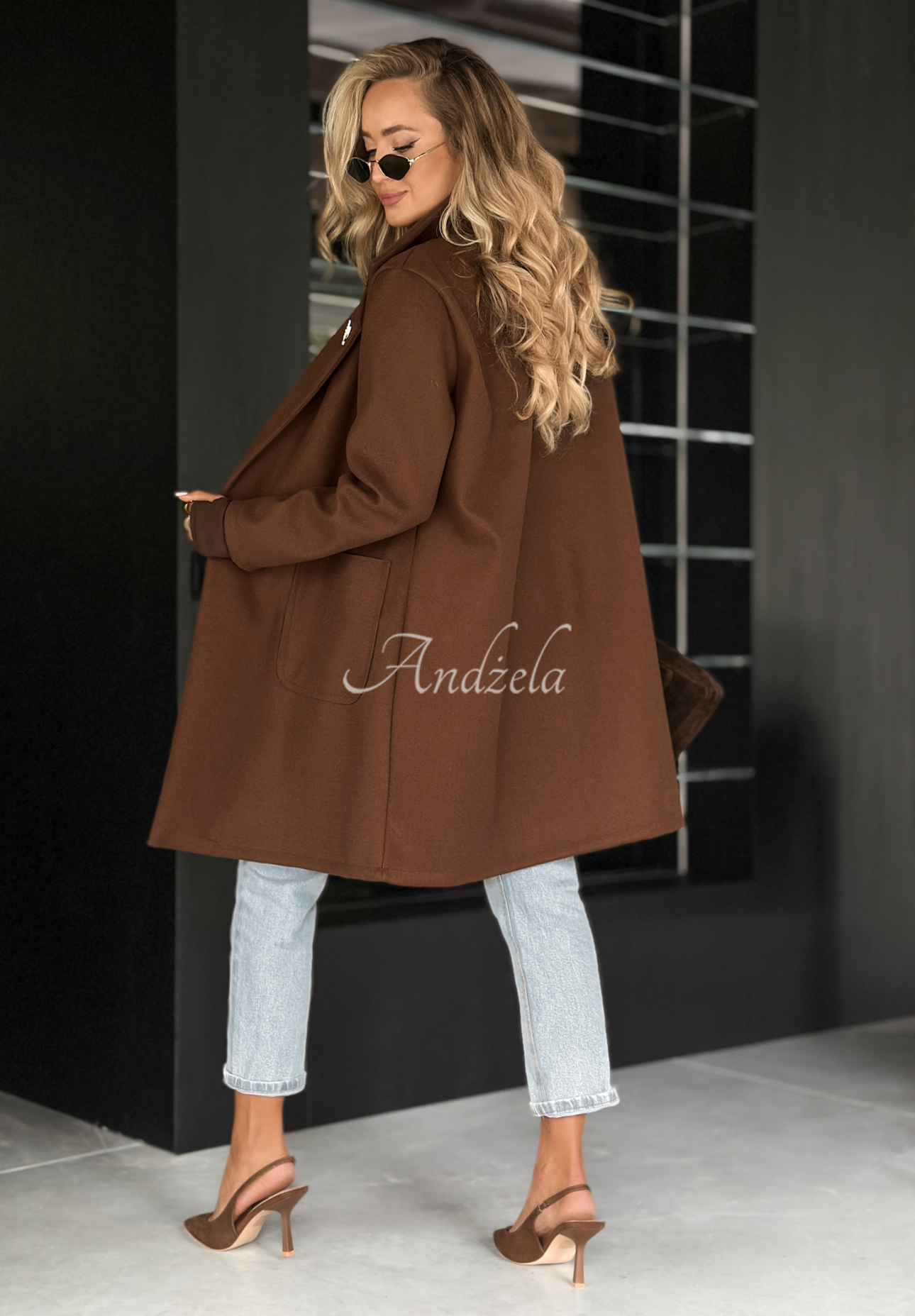 Pardesiu oversize cu guler Find Your Peace