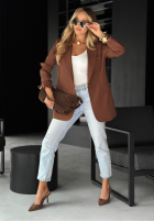 Sacou oversize Best Version ciocolatie
