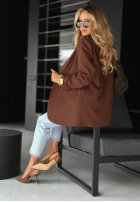 Sacou oversize Best Version ciocolatie