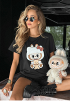 Tricou z nadrukiem Stay Free negru