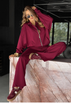 Compleu de trening Hanorac i Pantaloni Now You See burgundowy