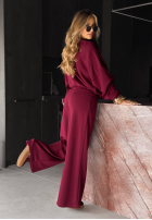 Compleu de trening Hanorac i Pantaloni Now You See burgundowy