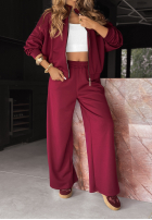 Compleu de trening Hanorac i Pantaloni Now You See burgundowy