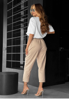 Pantaloni z paskiem Take A Look bej