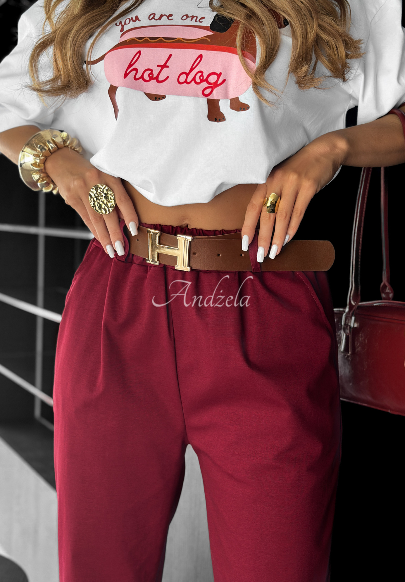 Pantaloni cu curea Take A Look