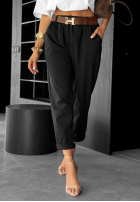 Pantaloni z paskiem Take A Look negre