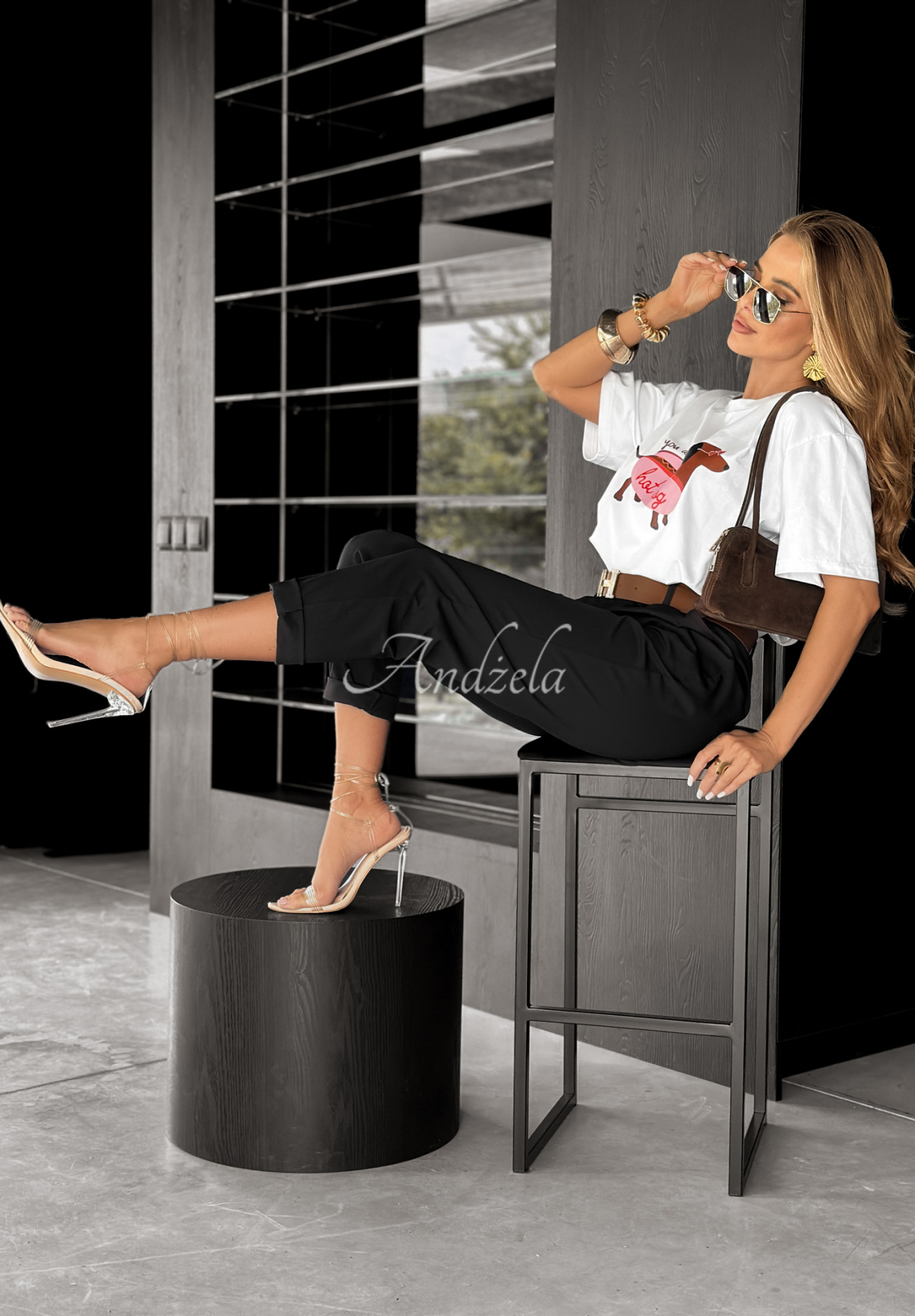 Pantaloni cu curea Take A Look