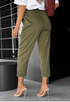 Pantaloni z paskiem Take A Look kaki