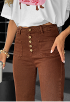 Pantaloni din denim dzwony This Is Real ciocolatii