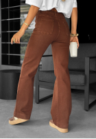 Pantaloni din denim dzwony This Is Real ciocolatii