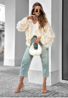 Pantaloni din denim mom fit Try Again Later albastre