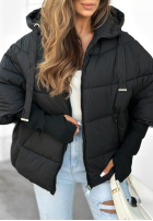 Pikowana Geacă oversize Maple Leaf negru