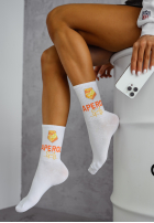 Lungi skarpetki z napisami Aperol Spritz białe