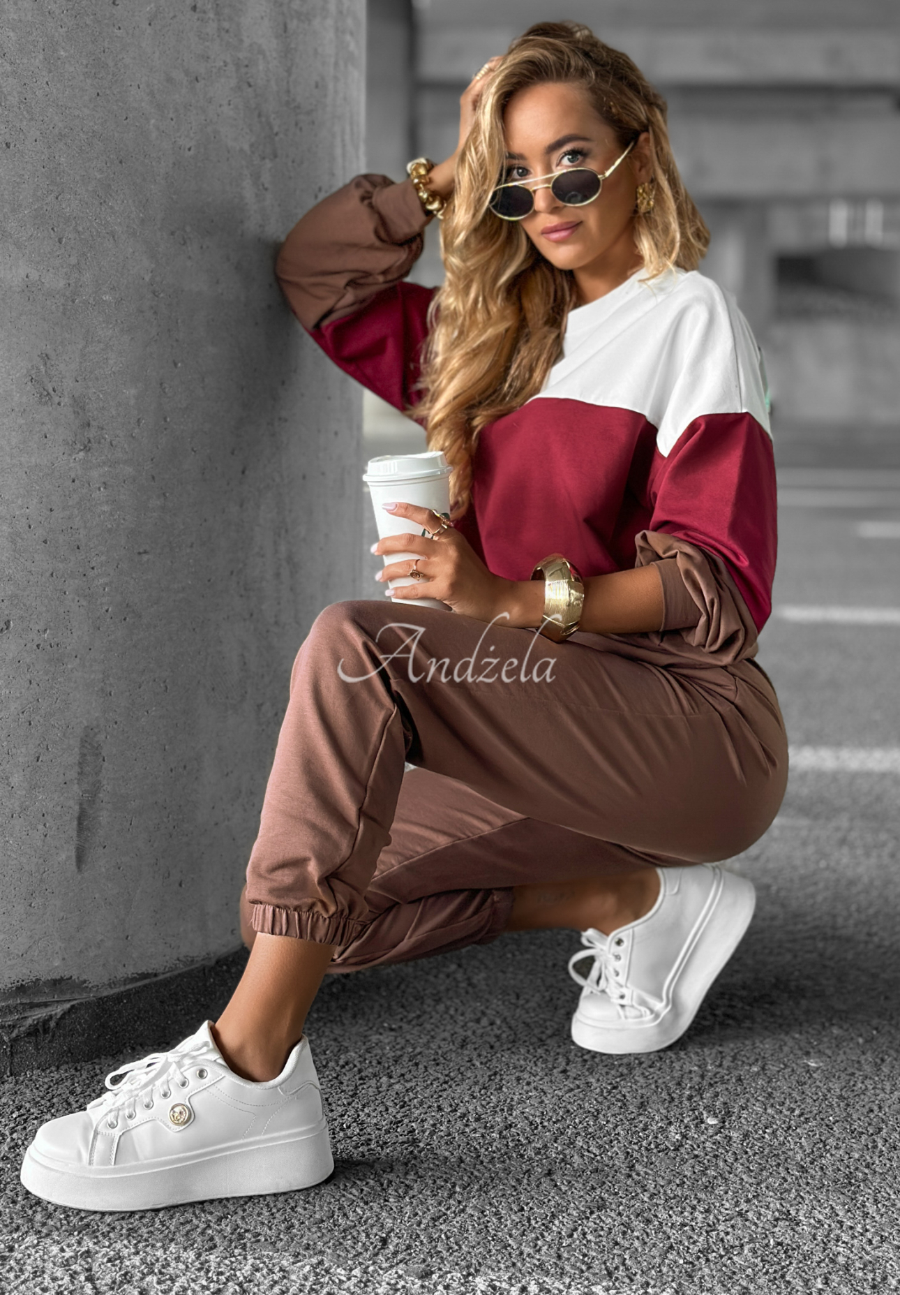 Set de trening format din hanorac și pantaloni Just A Look