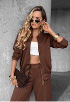 Compleu de trening Hanorac i Pantaloni Tell Me Later ciocolatiu