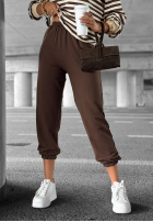 Compleu de trening Hanorac i Pantaloni w paski Low Battery waniliowo-ciocolatiu