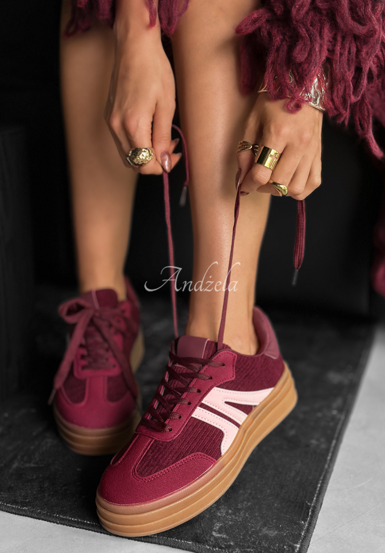 Adidași din catifea reiată Before You Go