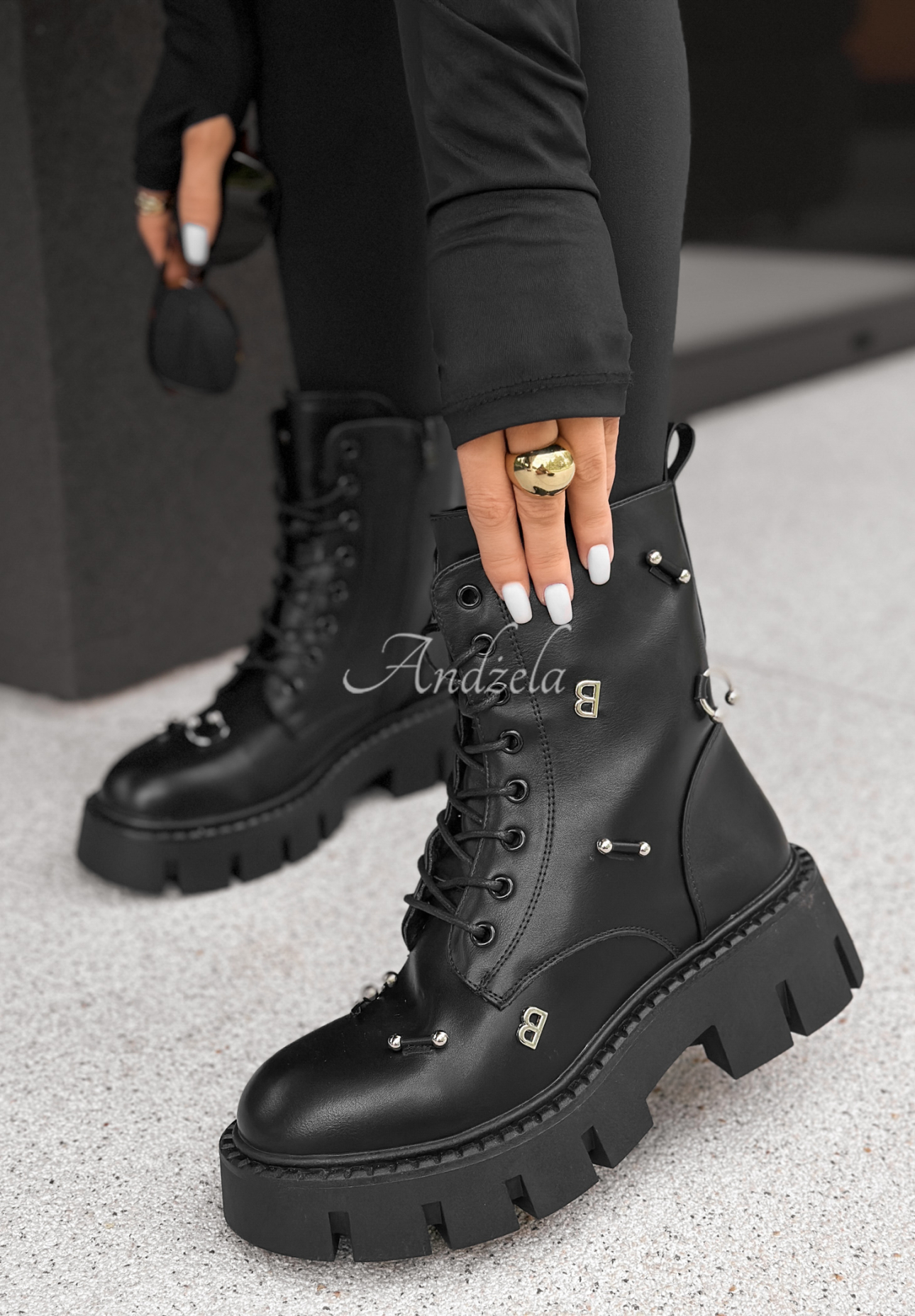 Botine din piele Slowly Now