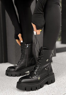 Botine din piele Slowly Now