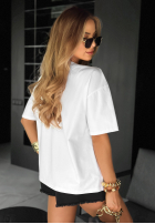 Tricou z nadrukiem Not So Basic Alb