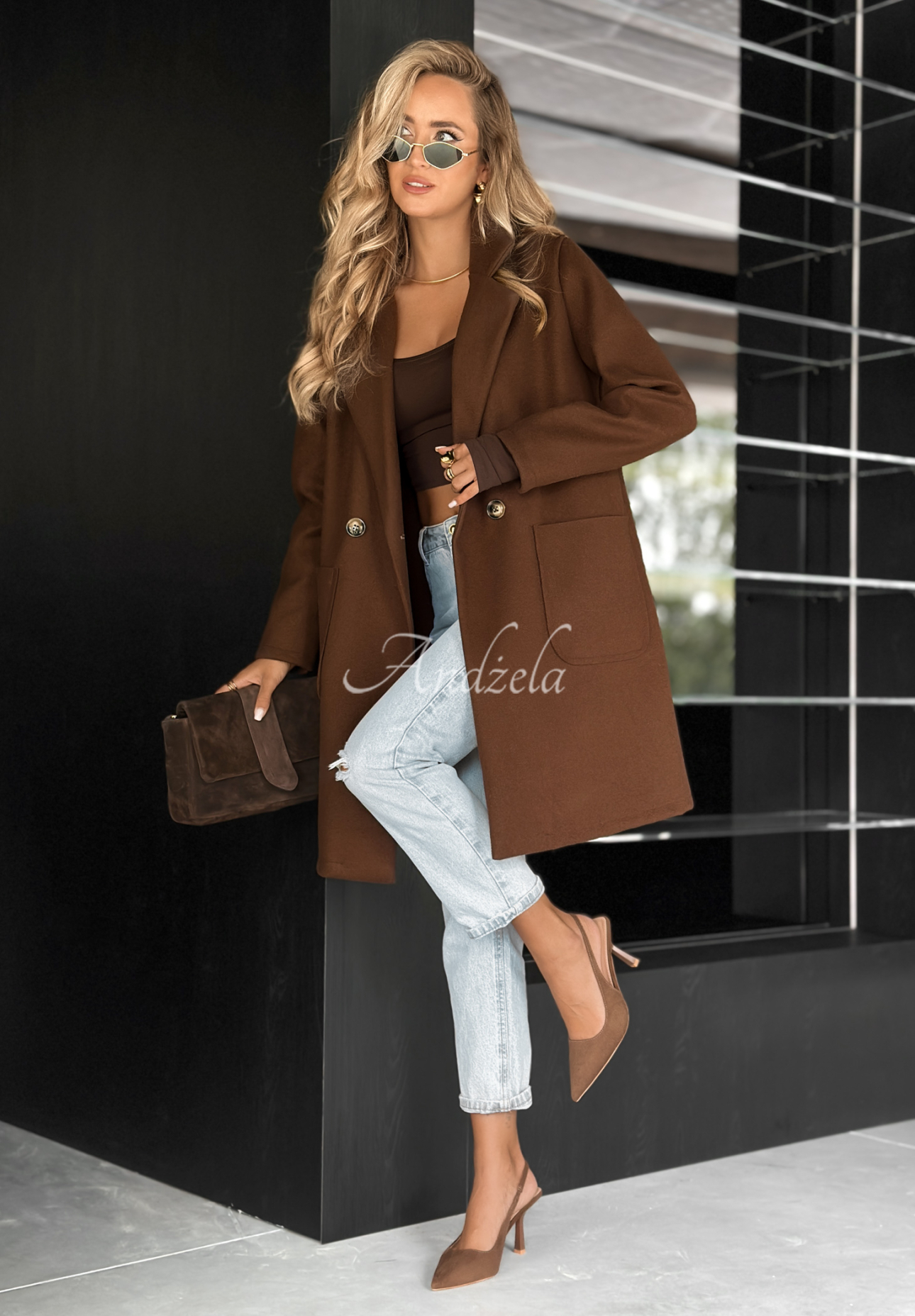 Pardesiu oversize cu guler Find Your Peace