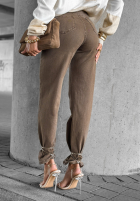 Pantaloni din denim straight Chase The Vibe mokka