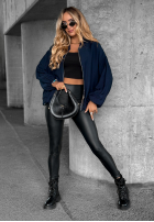 Scurtă Geacă cu modele My Fantasies albastru cobalt