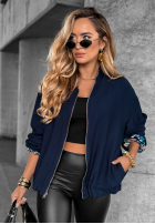 Scurtă Geacă cu modele My Fantasies albastru cobalt