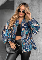 Scurtă Geacă cu modele My Fantasies albastru cobalt