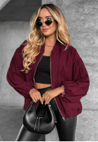Scurtă Geacă cu modele My Fantasies burgundowa