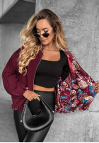 Scurtă Geacă cu modele My Fantasies burgundowa