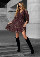 Rochie cu modele Not Today burgundowa