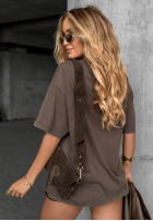 Tricou z nadrukiem A Cowgirl mokka