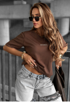 Tricou z napisem Minimal ciocolatiu