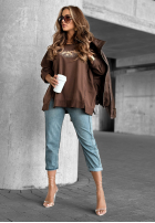 Pantaloni din denim mom fit You Never Asked albastre