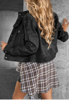 Scurtă zamszowa Geacă Autumn Whisper negru